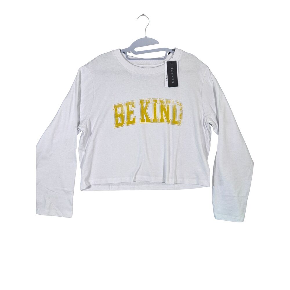 NWT Chaser Be Kind Cropped Long Sleeve Tee Womens M